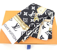 LOUIS VUITTON M78656 Confidential Bandeau Scarf Monogram Silk Italy w/Box