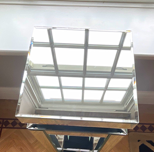 Art deco mirrored glass square - deco,