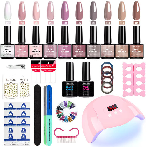 Gel nail polish kit led - polish,