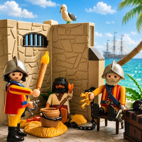 Playmobil spanish coastal fort - spanish,