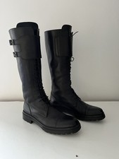 Vintage Bally CALIB Black All Leather Equestrian Riding Boots 37.5 UK