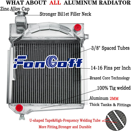 Row aluminium radiator fit - row,