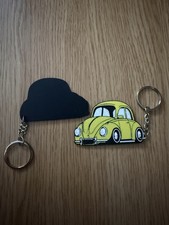 VW Beetle Keyring YELLOW
