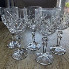 Cristal D’ Arques France Wine Glasses x5 Lead Crystal 