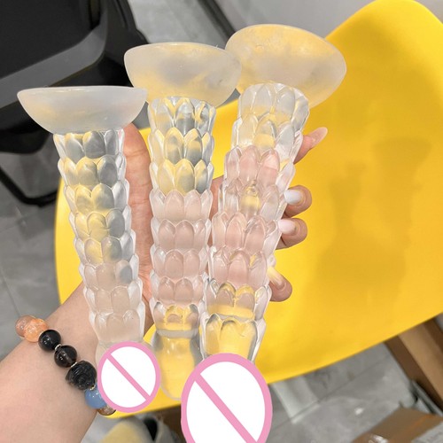 Transparent thick dildo penis - transparent,