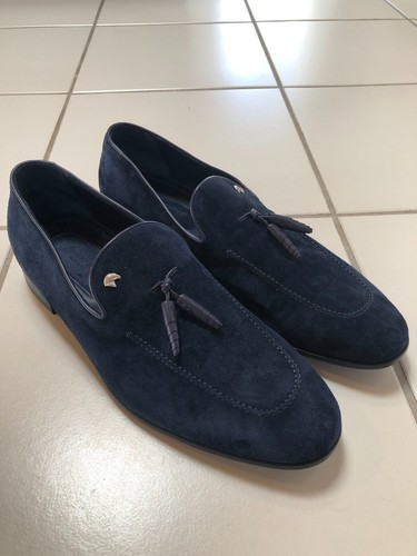 Stefano ricci navy blue - ricci, suede