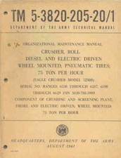 TM5-3820-205-20/1 Crusher diesel Eagle-5230B Repair Maintenance Operators book 