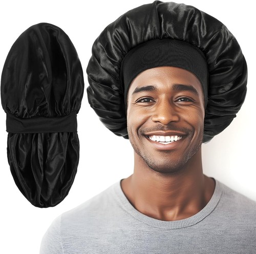 Oversized satin hair cap - satin,