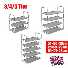 PORTABLE 3/4/5 TIER SHOE RACK