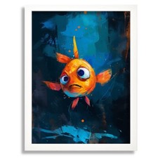 Clown Fish Art Print Cartoon