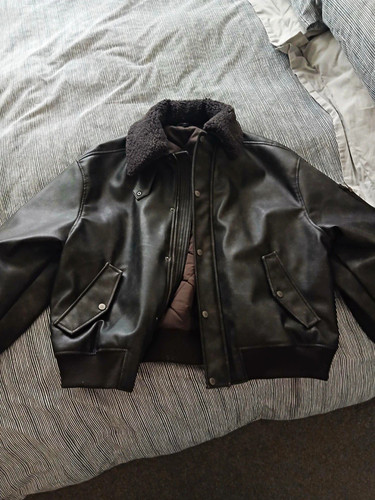 Zara men black leather - zara,