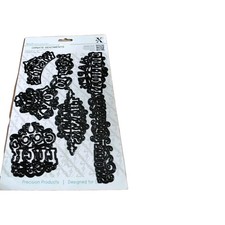 XCut A5, METAL Dies - ORNATE SENTIMENTS, (inc Magnetic Sheet)  New, See Info.