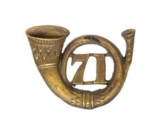 71st Highland Light Infantry Shako Badge Brass Metal