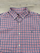 Vineyard Vines Shirt Men L Classic Fit Tucker Nylon Stretch Plaid Performance