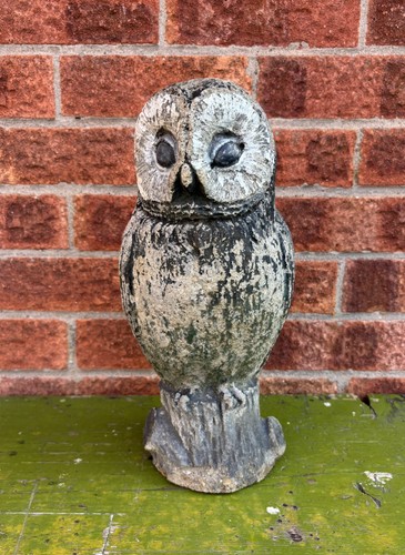 Vintage concrete barn owl - vintage,