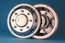 set of 4 22.5" stainless steel DAF Truck Bus Coach wheel trims antitheft fixing 