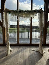 White flower garlands - white,