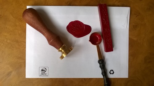 Letter envelope wax seal - wax,