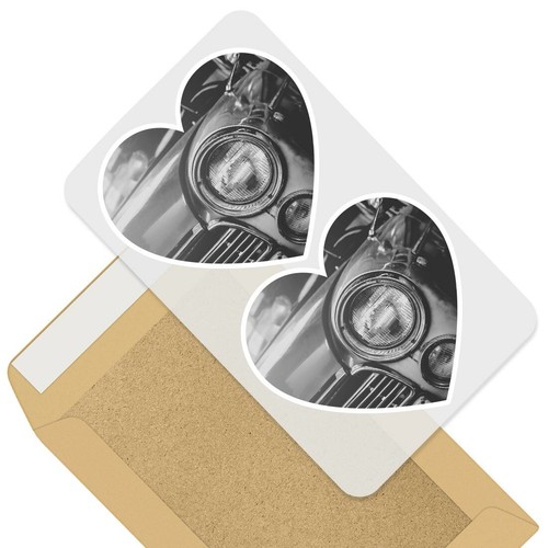 Heart stickers bw - cm,