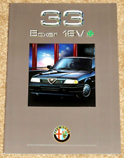 1989-90 ALFA ROMEO 33 BOXER 16V CLOVERLEAF Sales Brochure - Near Mint Condition