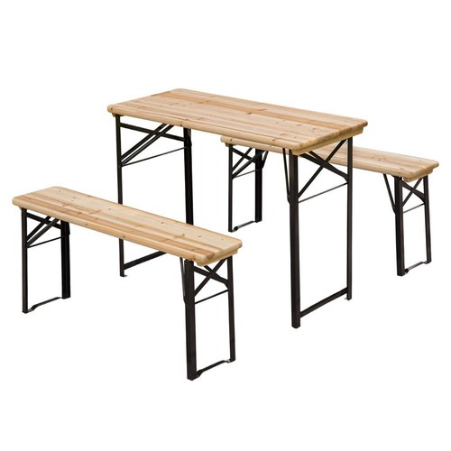 Picnic wooden table - table, bench