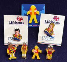 GROUP RNLI (ROYAL NATIONAL LIFEBOAT INSTITUTE) FIGURE PIN BADGES