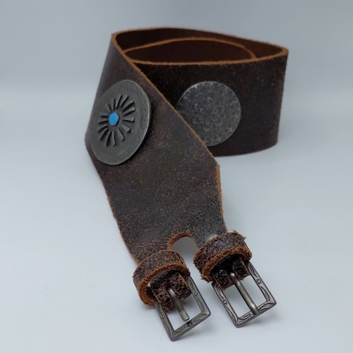 Wide brown distressed - wide,