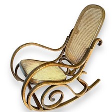 Early 20th Century Bentwood & Cane Rocking Chair – Thonet Style
