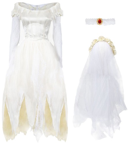 Ivory ghost bride costume - ivory,