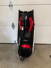 Titleist Golf Full-Size Staff Bag - 6-Way Divider - Black/White/Red