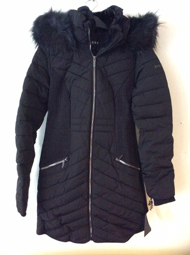 Dkny womens black puffer - womens,