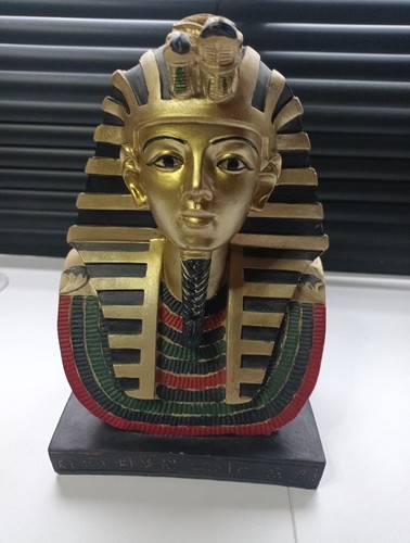 Plaster tutankhamun bust 21cm - tutankhamun,