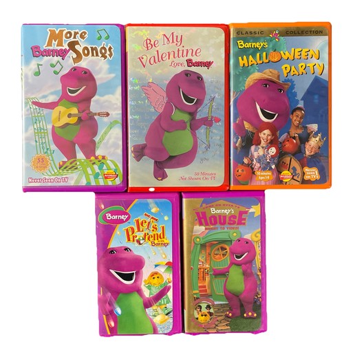 Barney purple case various vhs - case,