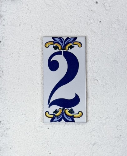 Vintage spanish ceramic number - spanish,