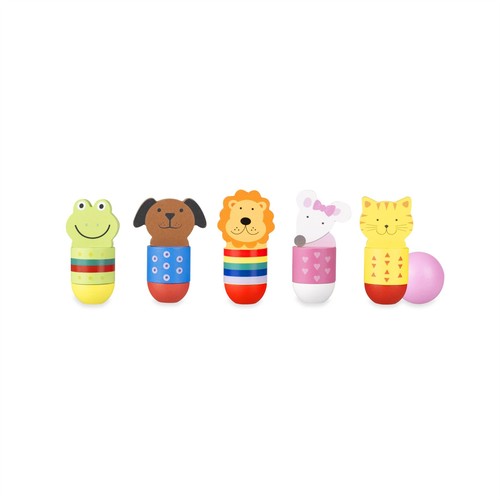 Wooden animal skittles orange - skittles,
