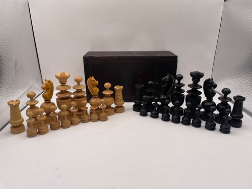 Antique chess set staunton - antique,