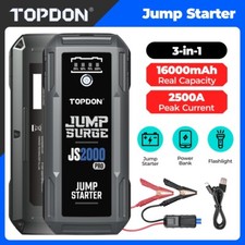 TOPDON JS2000 PRO Car Jump Starter Pack Booster Battery Charger Power Bank 2500A