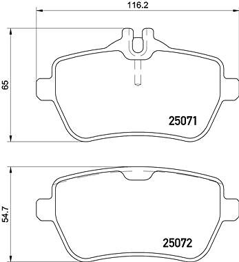 Brake pad set disc - disc, for
