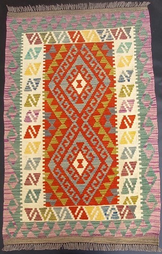 Multicolour handwoven afghan - multicolour,