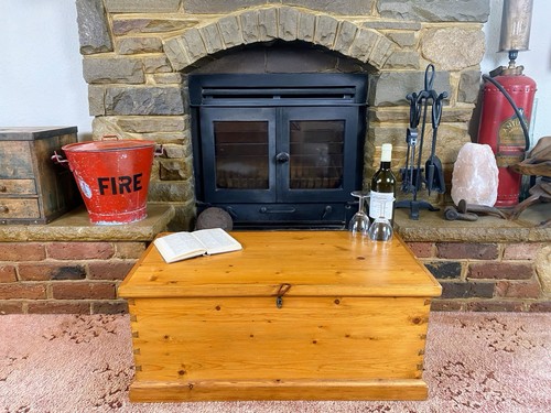 Old antique pine chest - old,