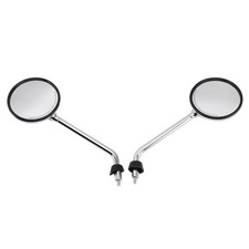 PAIR REAR VIEW MIRRORS CHROME CM020404 CM020405 FOR PIAGGIO VESPA LX 50/125 150