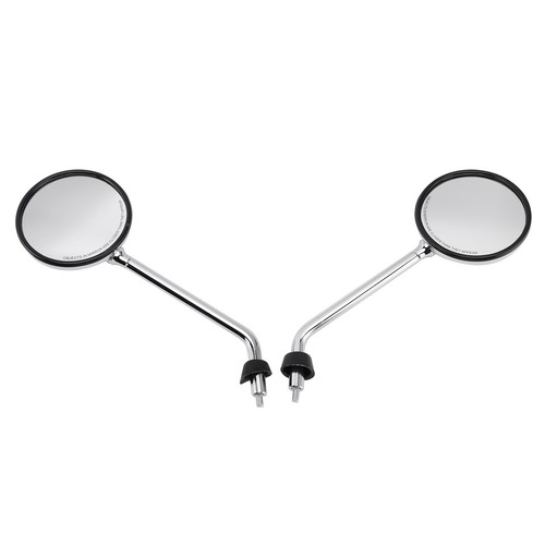 Pair rear view mirrors chrome - view,