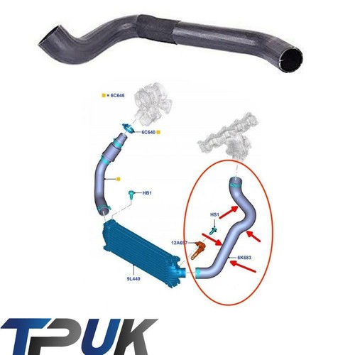 Left intercooler hose ford - left,