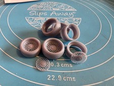 1/24 scale 18" BBS RS 2 piece 3d Printed wheels  stretched tyres diecast model 