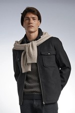 Burton Black Wool Look Jacket Mens Casual Jackets & Coats