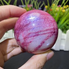 0.6LB 2.2" Purple Moon Stone Sphere Ball Crystal Quartz Energy Reiki Healing