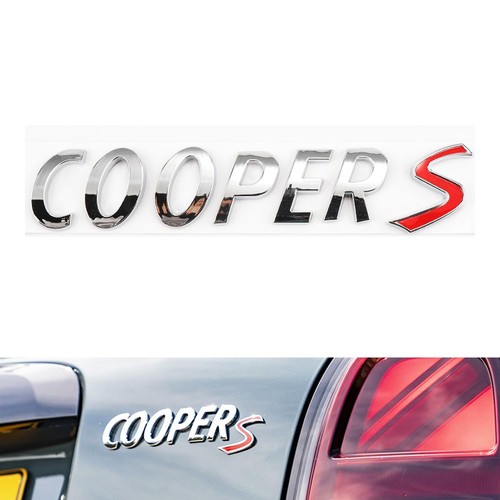 Cooper silver chrome letters - cooper, s