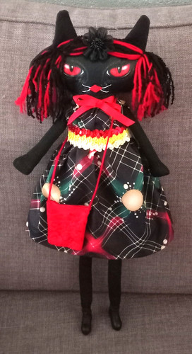 Gothic rag doll cloth - gothic,