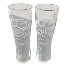 Peroni Half Pint Glasses x 2  Brand New 100%