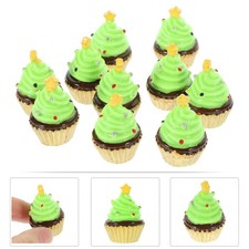  10 Pcs Cake Decoration Fake Decors Models Photo Props Realistic Cupcake